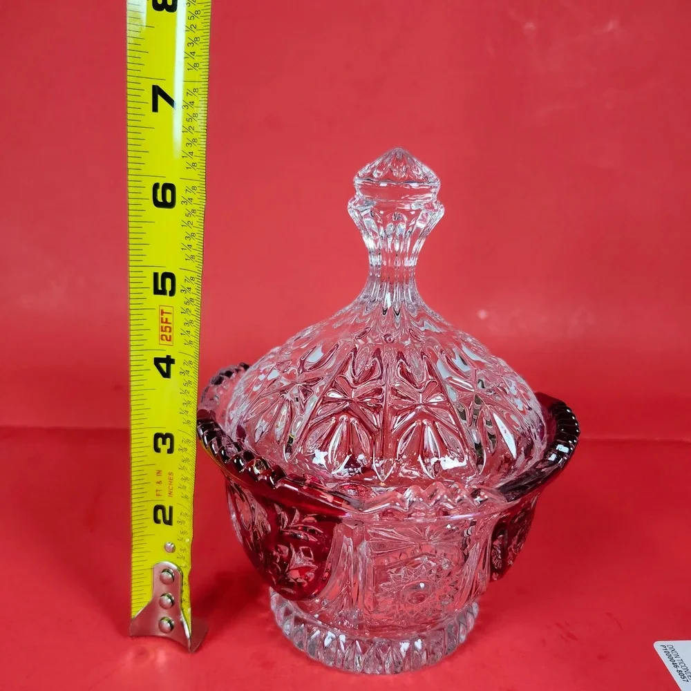 Vintage Anna Hütte Bleikristall lead crystal candy dish, made‎ in Germany.